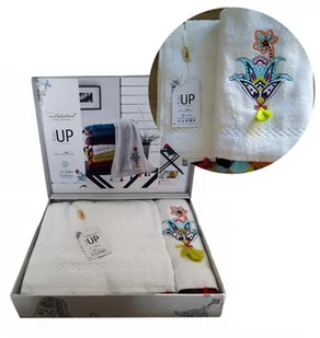 Elegancki zestaw ręczników w pudełku na prezent Style Up Biały - Ręczniki - miniaturka - grafika 1