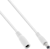 Kable - Kabel zasilający InLine InLine® DC extension cable, DC plug male/female 5.5x2.1mm, white, 1m - miniaturka - grafika 1