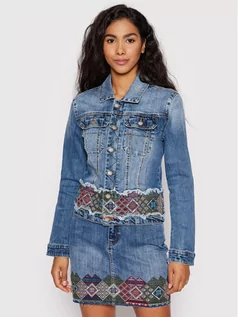 Kurtki damskie - Desigual Kurtka jeansowa Bakersfield 22SWED07 Niebieski Regular Fit - grafika 1