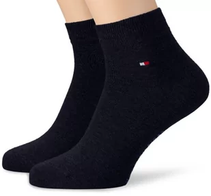 Tommy Hilfiger Męskie skarpety TH Men Quarter 2 pary, granatowy, 43-46 EU - Skarpetki damskie - miniaturka - grafika 1