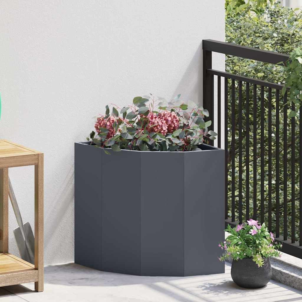 vidaXL Doniczka Różnorożna Antracyt 45 x 45 x 50 cm Stal