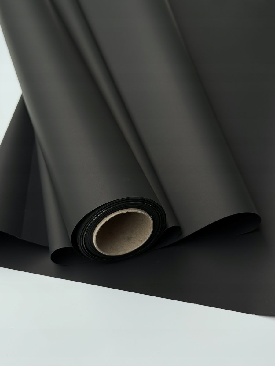Folia florystyczna satynowa 50cm x 20m Czarny