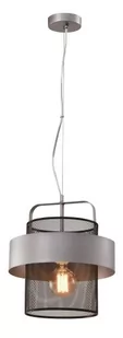 Candellux Lampa wisząca czarna/srebrna metalowy koszyk 40W E27 Fiba 31-78506 31-78506 - Lampy sufitowe - miniaturka - grafika 1