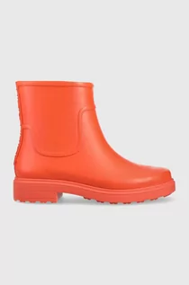 Kalosze damskie - Calvin Klein kalosze Rain Boot damskie kolor pomarańczowy - grafika 1