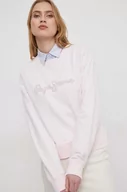 Bluzy damskie - Pepe Jeans bluza damska kolor różowy z nadrukiem - miniaturka - grafika 1