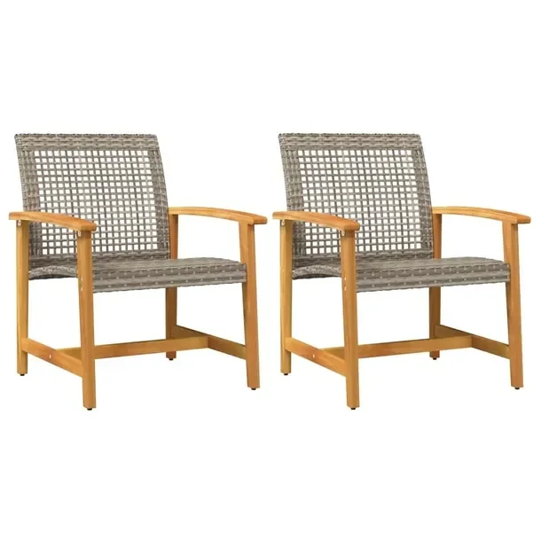 2x Krzesło Ogrodowe Fotel Rattan Na Taras Balkon Ogród