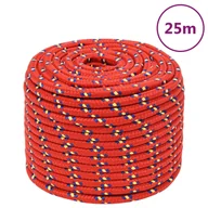 Pasmanteria - vidaXL Linka żeglarska, czerwona, 14 mm, 25 m, polipropylen - miniaturka - grafika 1