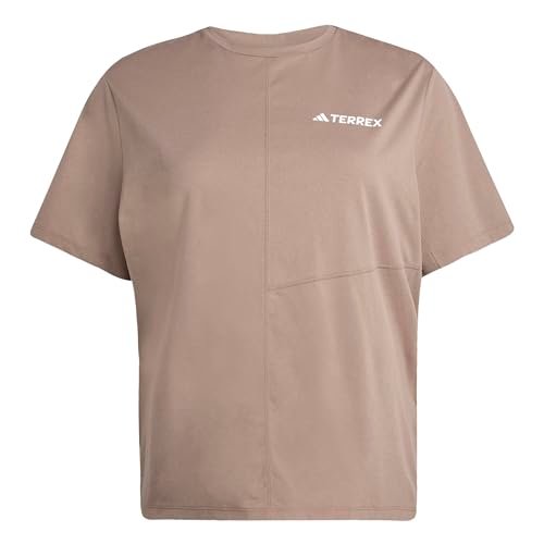 adidas Kobiety Terrex Multi CLIMACOOL T-shirt PLUS SIZE, trace brown, XL Plus