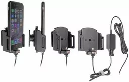 Uchwyt regulowany do Apple iPhone Xs w futerale lub obudowie o wymiarach: 62-77 mm (szer.), 2-10 mm (grubość) z wbudowaną ładowarką samochodową do instalacji na stałe - Uchwyty samochodowe do telefonów - miniaturka - grafika 1