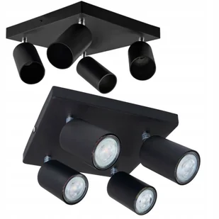 Lampa sufitowa Listwa Szyna Spot 4x GU10 Kwadrat Kinkiet Solidna i Trwała - Lampy ścienne - miniaturka - grafika 1
