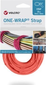 VELCRO One Wrap 20 mm x 200 mm, 25 sztuk, pomarańczowa