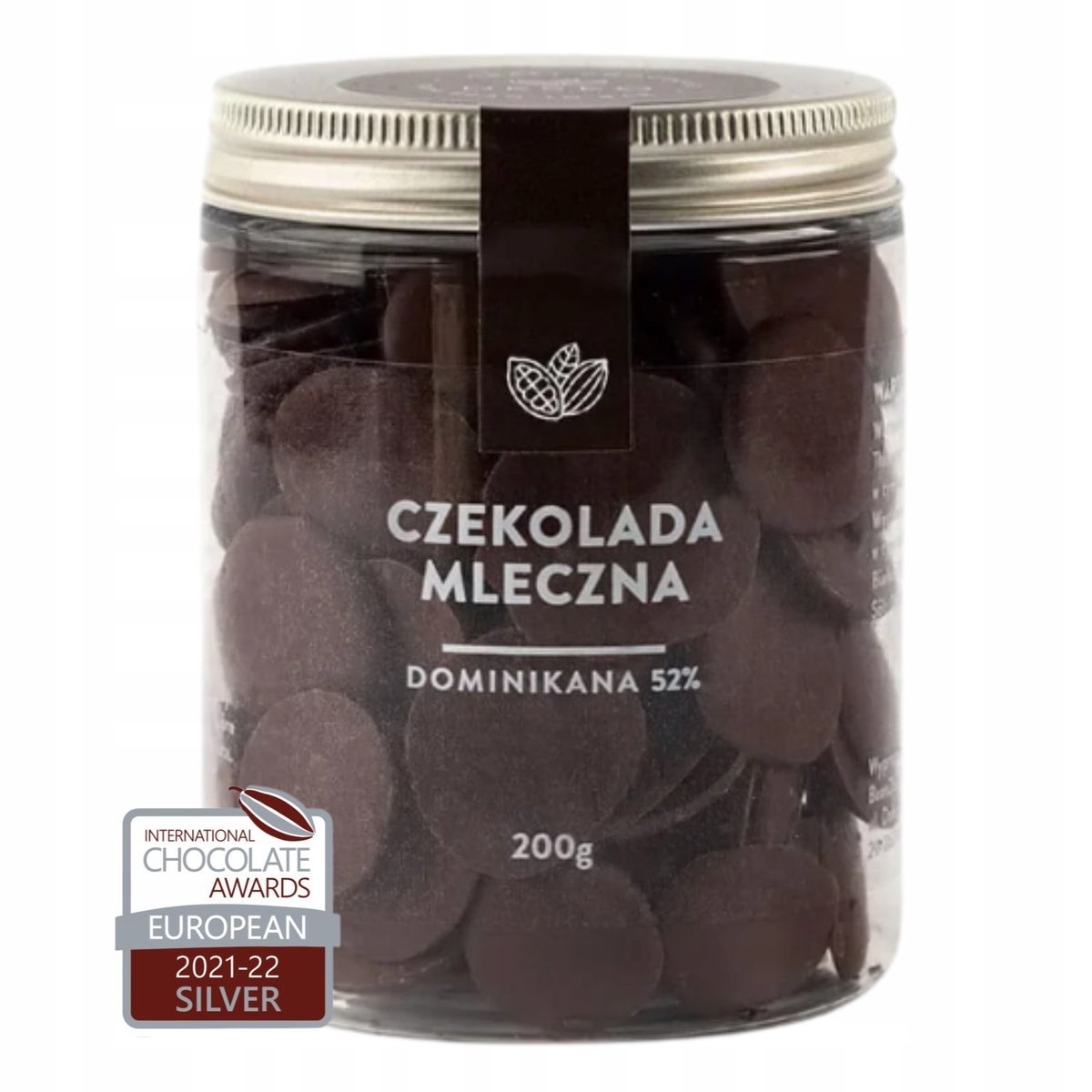 CZEKOLADA MLECZNA DESEO DOMINIKANA 52% DROPSY CZEKOLADOWE 200G