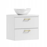 Szafki łazienkowe - Szafka łazienkowa Luna 50 z blatem i umywalką Zestaw Producent - miniaturka - grafika 1