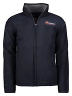 Odzież trekkingowa męska - Geographical Norway Kurtka polarowa "Usine" w kolorze granatowym - miniaturka - grafika 1