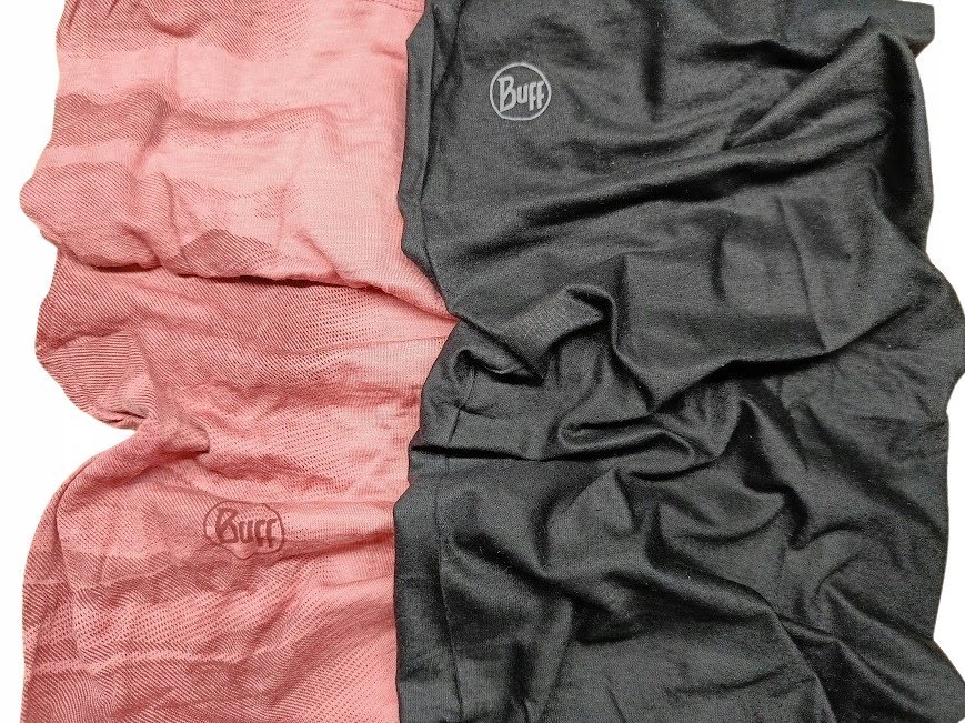 Komin BUFF 2-pak Original Ecostretch czarny & Merino Lightweight różowy