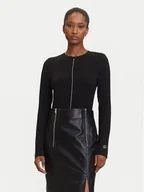 Bluzki damskie - KARL LAGERFELD Bluzka A3W17007 Czarny Slim Fit - miniaturka - grafika 1