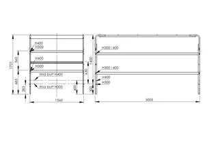 Stelaż i pokrowiec H-1400 do przyczepy EXPERT 3015 EXPERT PLUS - Przyczepy - miniaturka - grafika 2