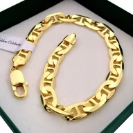 Bransolety męskie - Elegancka Solidna Bransoletka Złota Męska Gucci 7,5mm Srebro 925 Na Prezent - miniaturka - grafika 1