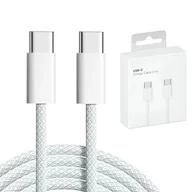 Kable - Kabel przewód USB-C do USB-C Type-C do szybkiego ładowania PD 60W nylonowy oplot do Apple iPad mini/Air/Pro iPhone 15/16/Pro/Plus/Max 100cm 1m (Box).. - miniaturka - grafika 1