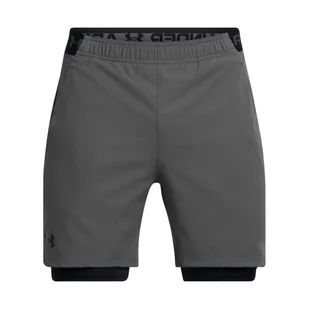 Męskie Spodenki UNDER ARMOUR UA VANISH WOVEN 2IN1 STS 1373764-025 – Szary - Spodenki męskie - miniaturka - grafika 1