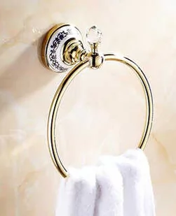 wieszak na ręczniki okrągły retro BELLINA złoty - Wieszaki łazienkowe - miniaturka - grafika 1