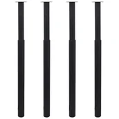 Meble modułowe i akcesoria - vidaXL Teleskopowe nogi do stołu, 4 szt., czarne, 710-1100 mm - miniaturka - grafika 1