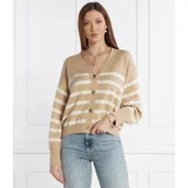 Swetry damskie - GUESS Kardigan | Regular Fit | z dodatkiem wełny - miniaturka - grafika 1