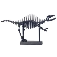 Figurki dekoracyjne - Figurka Dekoracyjna T-Rex Aluminium Czarna Statua Dinozaura 62 cm - miniaturka - grafika 1