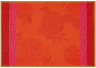Obrusy i serwetki - Le Jacquard Fran ais Podkładka żakardowa na stół Parfums de bagatelle Czerwona - miniaturka - grafika 1