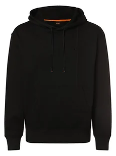 BOSS Orange Bluza męska z kapturem - We_Patchwork Mężczyźni Bawełna czarny jednolity, S - Bluzy męskie - miniaturka - grafika 1
