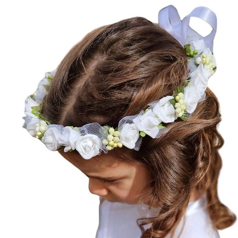 Wianek do komunii jak żywy regulowany komunijny wianki komunijne komunia WK111