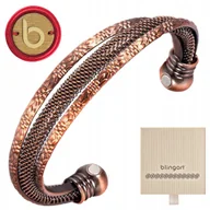 Bransoletki - Bransoletka miedziana magnetyczna damska BANGLA OKSYDOWANA BLINGART - miniaturka - grafika 1