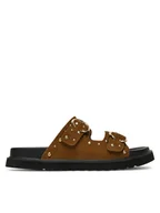 Klapki i japonki damskie - DeeZee Klapki 86009-13 Brązowy - miniaturka - grafika 1