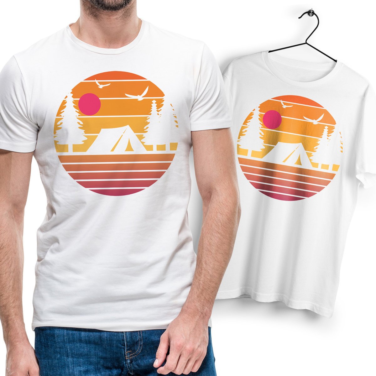 T-Shirt Podkoszulek Męski Outdoor living camping kemping góry Na Prezent