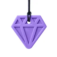 Gryzaki dla dzieci - Gryzak ARK naszyjnik w kształcie Diamentu Fioletowy - Twardy - miniaturka - grafika 1
