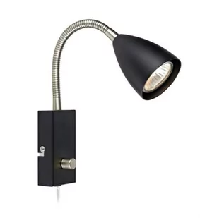 Markslojd Kinkiet LAMPA ścienna CIRO 107409 metalowa OPRAWA regulowana reflektorek na peszlu czarny 107409 - Lampy ścienne - miniaturka - grafika 1