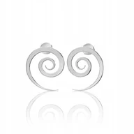 Kolczyki - Kolczyki spirala srebrne - miniaturka - grafika 1