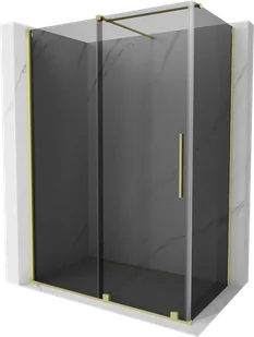 Mexen Velar kabina prysznicowa rozsuwana 160x85 cm, grafit, złota szczotkowana - 871-160-085-41-55 - Kabiny prysznicowe - miniaturka - grafika 1