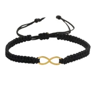 Bransoletki - Bransoletka nieskończoność makrama stal pozłacana / JG. Projekt - miniaturka - grafika 1