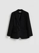 Marynarki i żakiety damskie - Reserved - Jednorzędowa marynarka - czarny - miniaturka - grafika 1