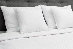 Komplet pościeli 140x200 adamaszkowej białej - bawełna - Pościel Komplet pościeli 140x200 adamaszkowej białej - bawełna - Pościel - miniaturka - grafika 1