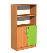 Meble do szkół i przedszkoli - Regał szkolny z szafką Fala 24, szer. 800 mm - miniaturka - grafika 1