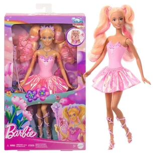 Barbie Lalka Wróżka Zmiana Koloru Magiczna Różczka + Akcesoria - Lalki dla dziewczynek - miniaturka - grafika 1