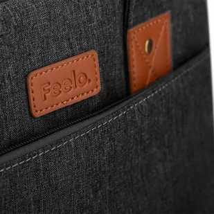 Feelo Mom Backpack Black plecak dla mamy z matą do przewijania do wózka czarny - Torby i organizery dla mam - miniaturka - grafika 10