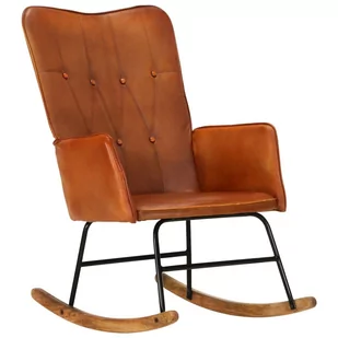 Fotel bujany, jasnobrązowy, skóra naturalna Lumarko - Fotele - miniaturka - grafika 1