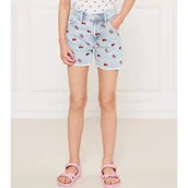 Spodnie i spodenki dla dziewczynek - Guess Jeansowe szorty | Regular Fit - miniaturka - grafika 1