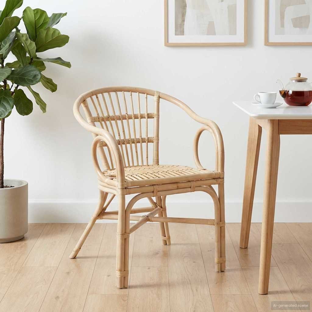 vidaXL Krzesło składane 58 x 60 x 81 cm rattan 42033214