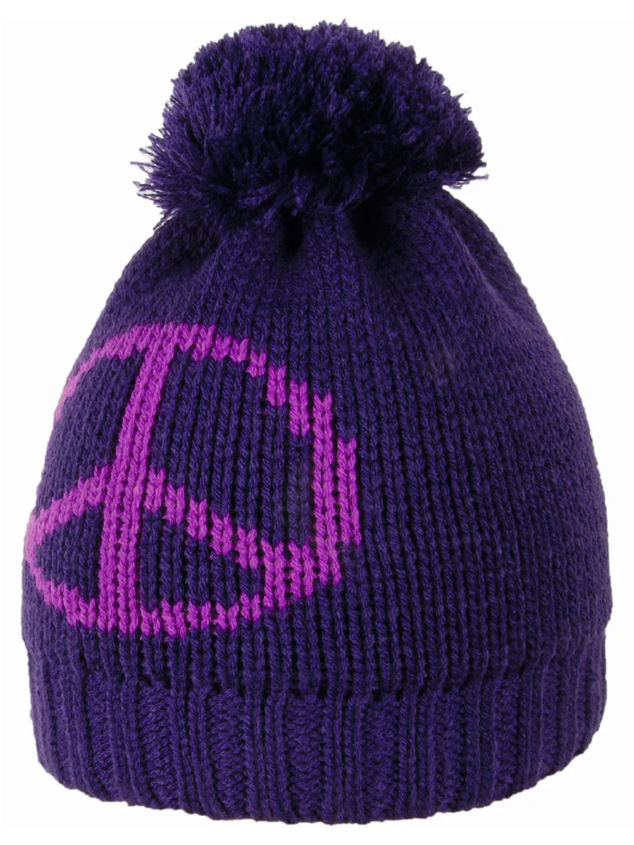 Dziewczęca czapka zimowa z pomponem i znakiem peace Doll r.57