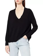 Swetry damskie - ONLY Damski sweter Onlcozy L/S V-Neck KNT, czarny, M - miniaturka - grafika 1