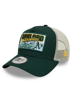 New Era Czapka z daszkiem Mlb Patch Trucker Oakland Athletics 60595258 Zielony - Czapki męskie - miniaturka - grafika 1